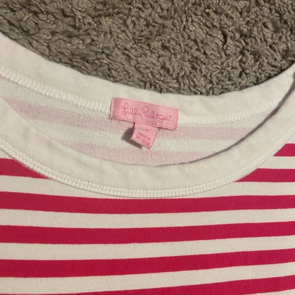 Lilly Pulitzer Pink and White Stripe Dress Size XS - Picture 3 of 6